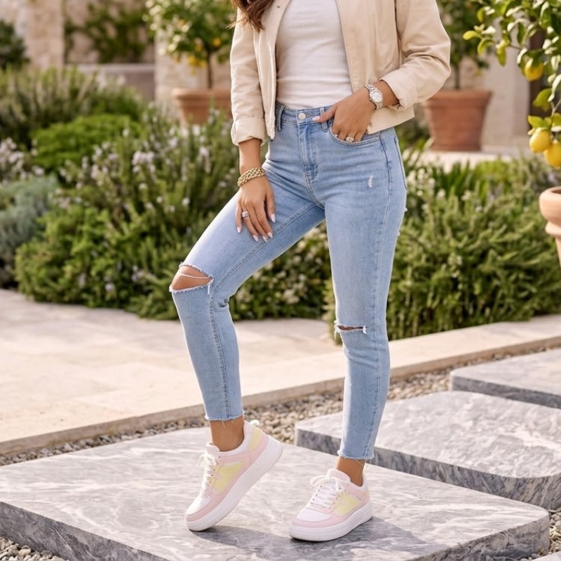 Dames Color Block Platform Sneakers Chunky Modehuis-Nederland