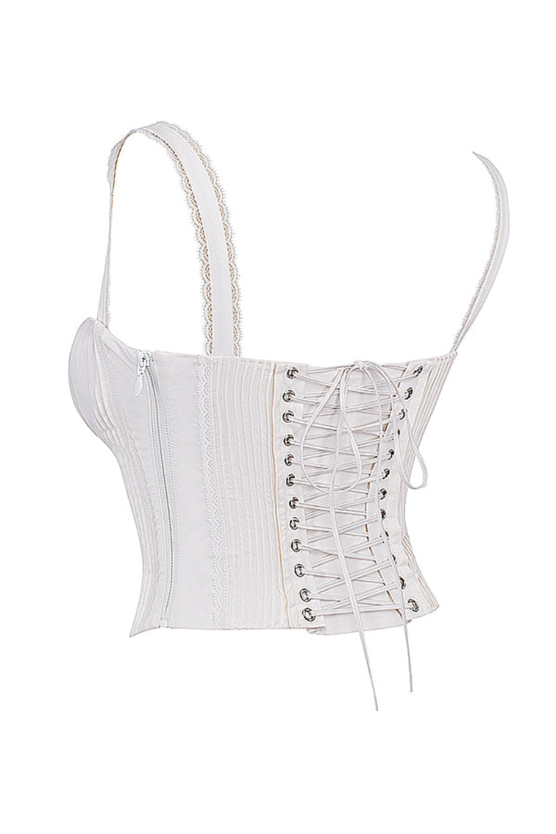 Dames Coquette Lace Corset Top Bustier