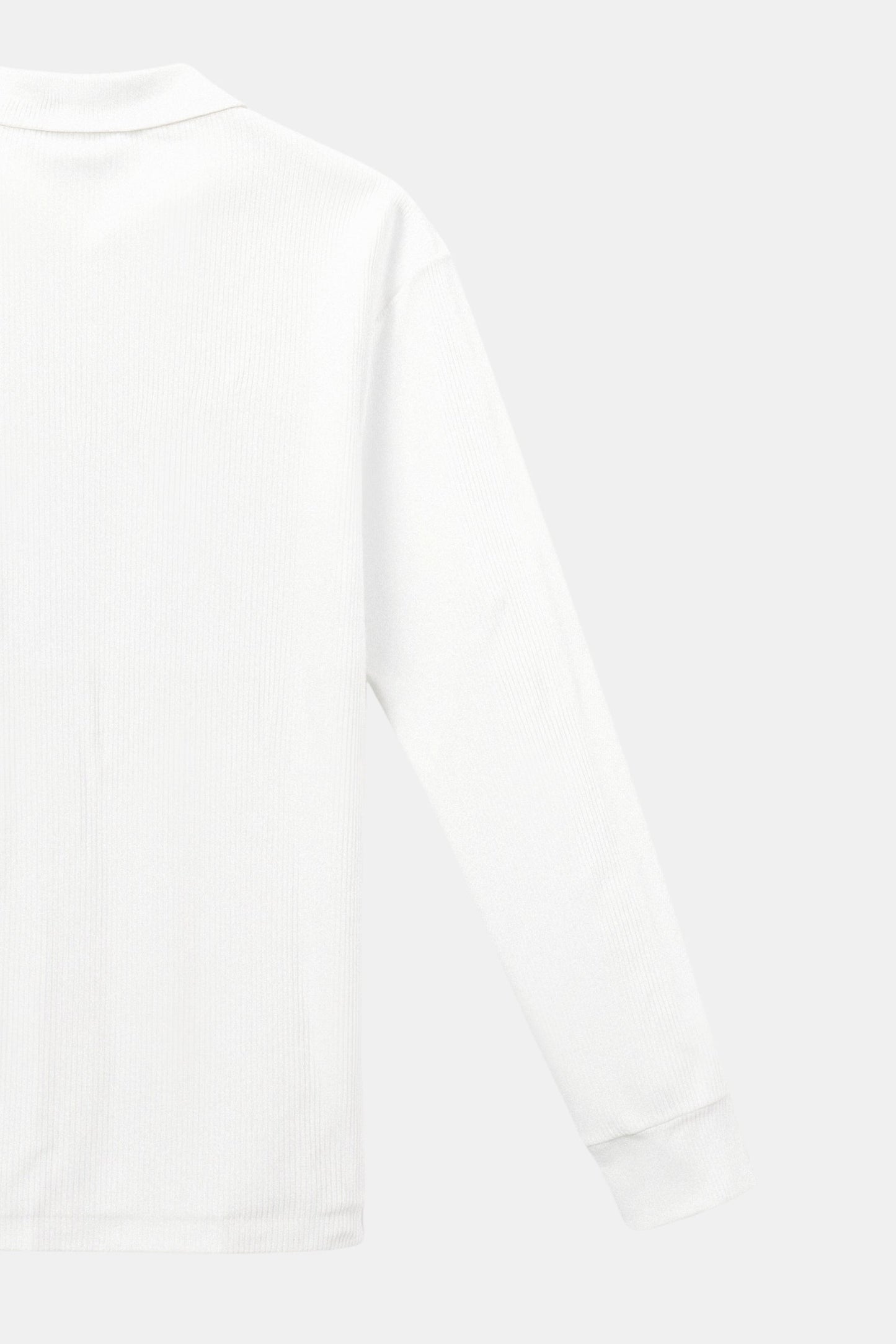 Dames Gebreide Polo Trui Fitted Lange Mouw
