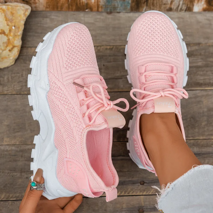 Dames sneakers met brede neus en dikke gedempte zool - afbeelding 10