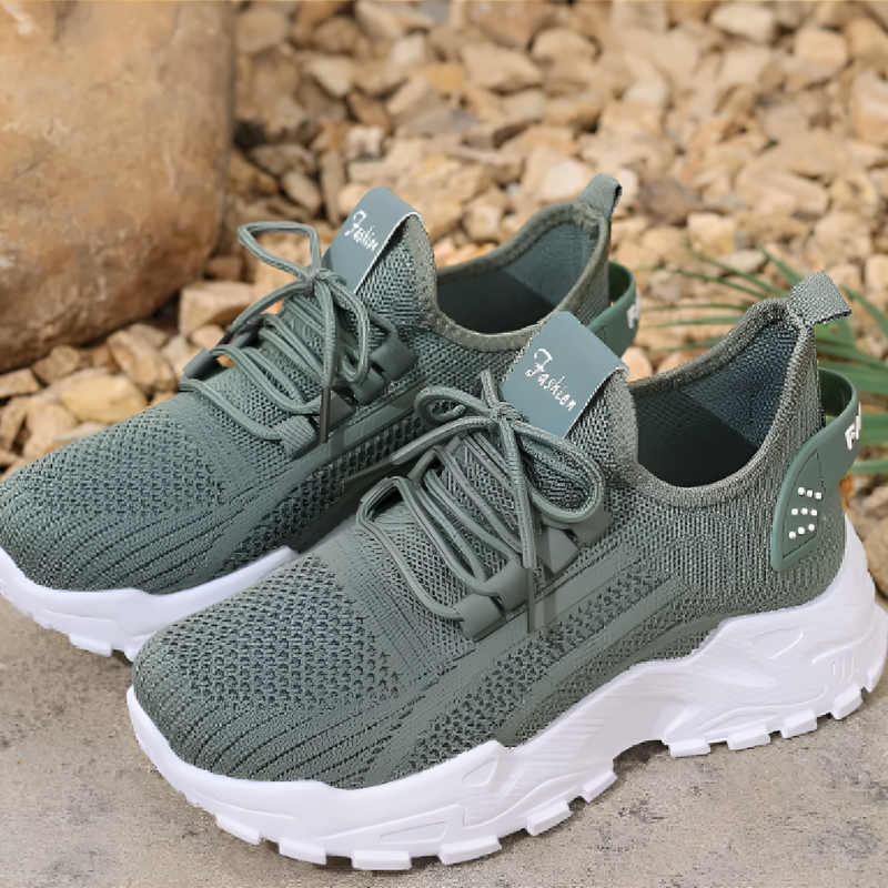 Dames sneakers met brede neus en dikke gedempte zool - afbeelding 12