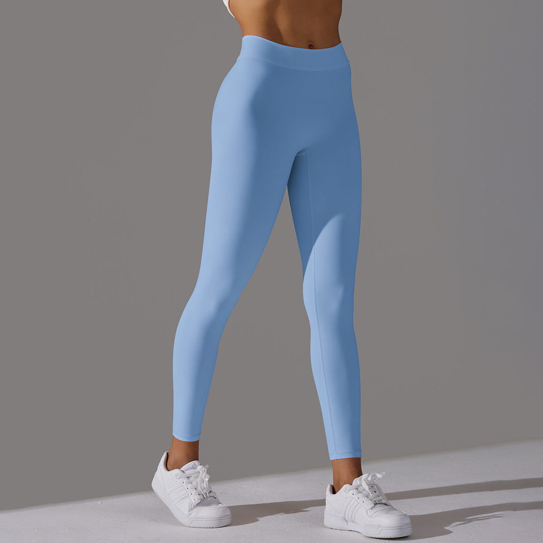 Dames Elastische Sportlegging Met Scrunch Naad En Hoge Taille detailfoto 4