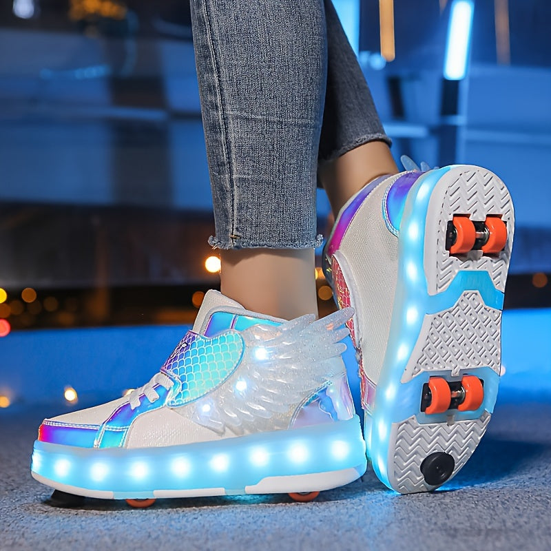 Kinderen rolschaats sneakers met oplaadbare ledverlichting 6