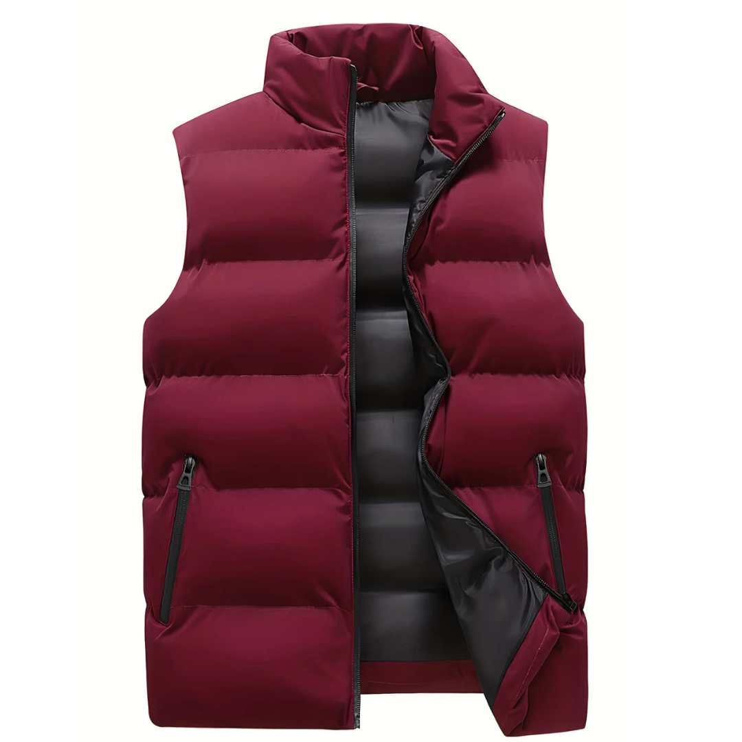 Heren gewatteerde bodywarmer met doorgestikte panelen 3