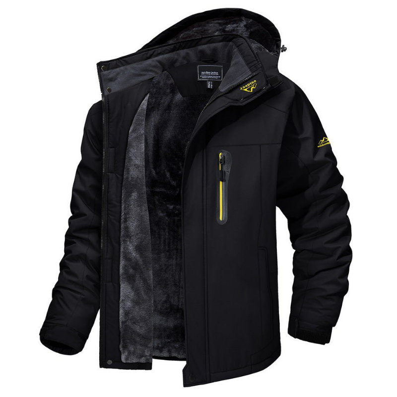 Heren outdoor winterjas met capuchon en meerdere zakken 2