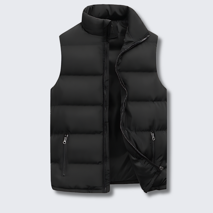 Heren gewatteerde bodywarmer met doorgestikte panelen 4