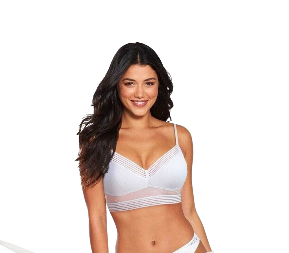 Dames Push Up Bralette Met Lage Open Rug En Zonder Beugel in Wit
