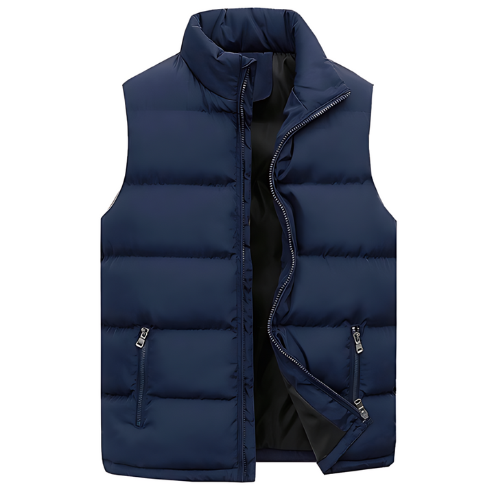 Heren gewatteerde bodywarmer met doorgestikte panelen 2