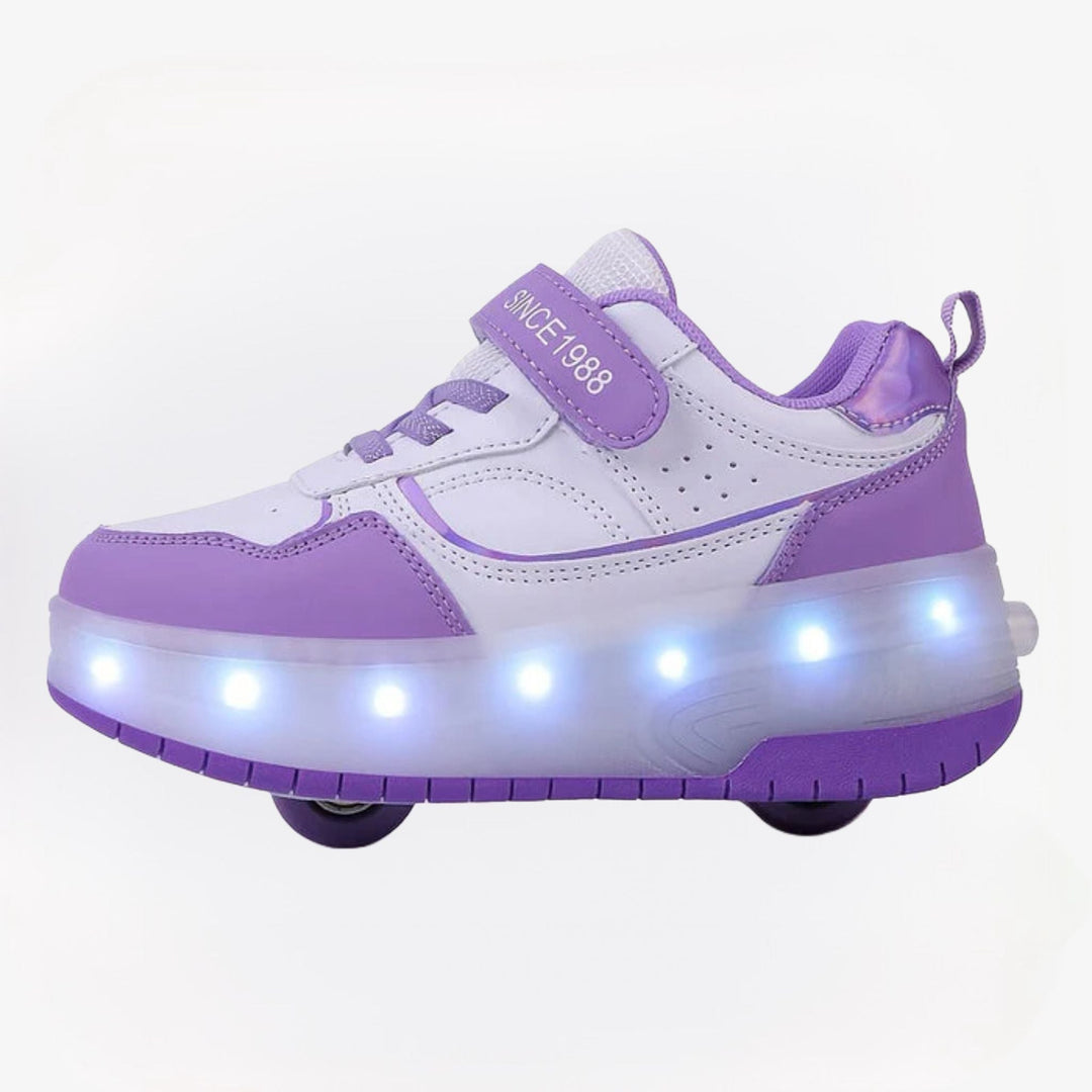 Kindersneakers met uitneembare wieltjes en led zolen
