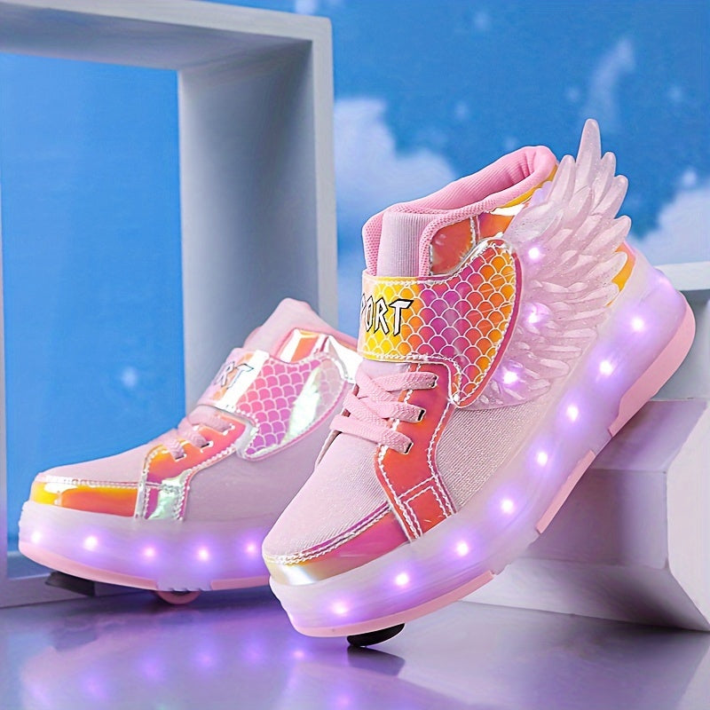 Kinderen rolschaats sneakers met oplaadbare ledverlichting 8