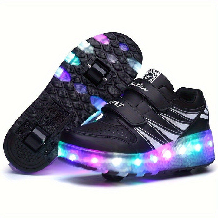 Kinderen led sneakers met afneembare wieltjes 6