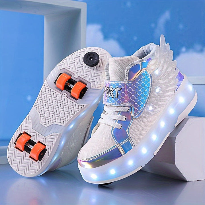 Kinderen rolschaats sneakers met oplaadbare ledverlichting 14