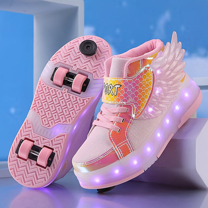 Kinderen rolschaats sneakers met oplaadbare ledverlichting 4