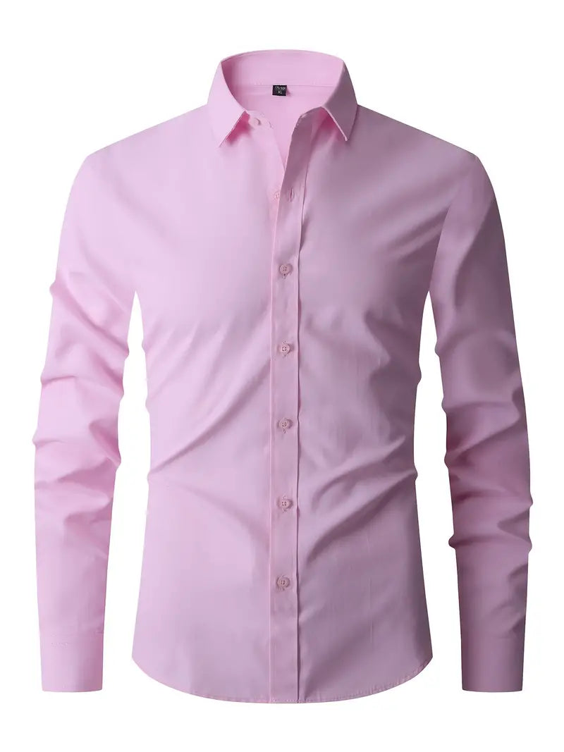 Slim fit overhemd voor heren in roze