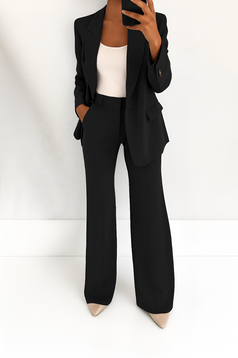 Dames tweedelig pak met blazer en broek - afbeelding 4