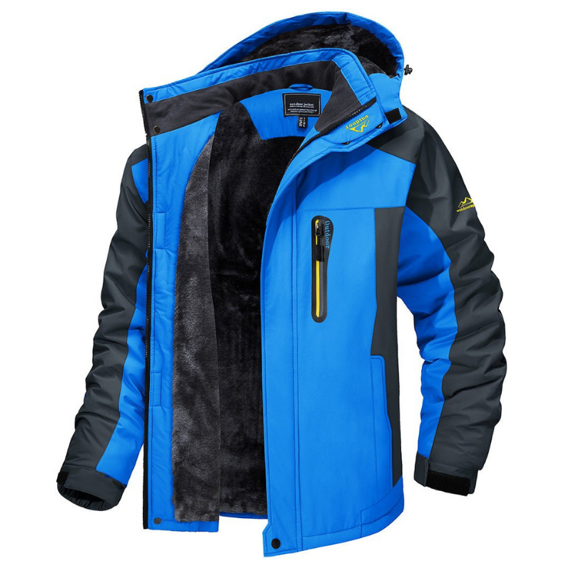 Heren outdoor winterjas met capuchon en meerdere zakken 3