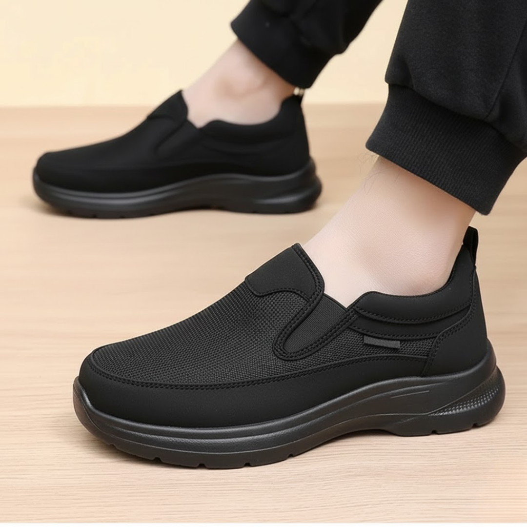 Heren instapsneakers met elastische inzet en dikke zool