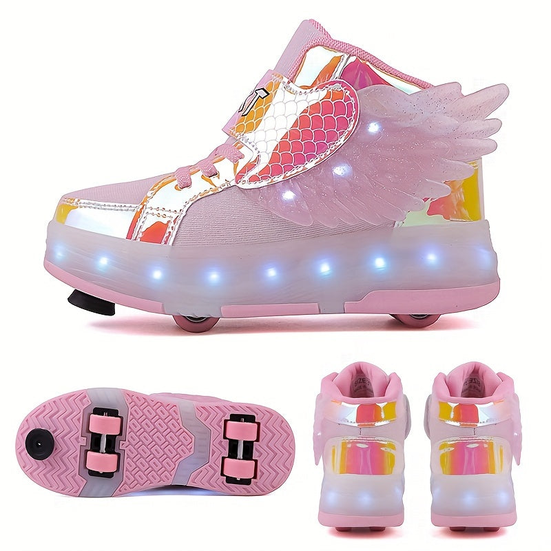 Kinderen rolschaats sneakers met oplaadbare ledverlichting 2