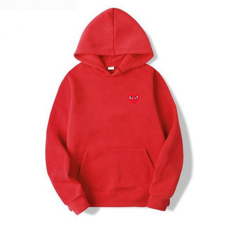Unisex hoodie in rood
