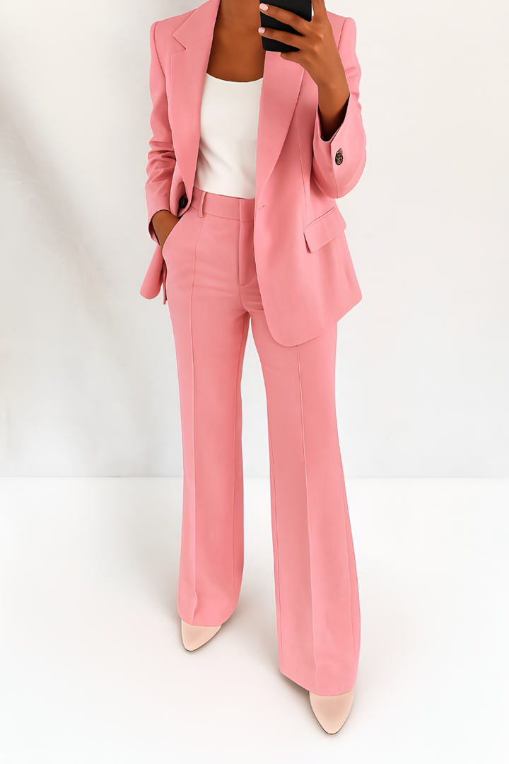 Dames tweedelig pak met blazer en broek - afbeelding 5