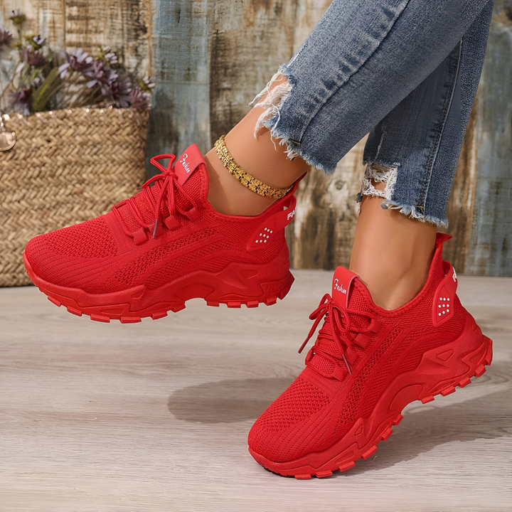 Dames sneakers met brede neus en dikke gedempte zool - afbeelding 8