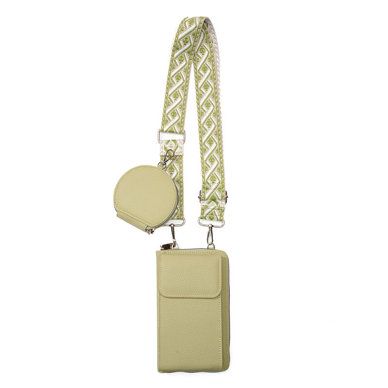 Dames Stijlvolle Crossbody Tas Met Telefoonvak En Muntzakje in Groen