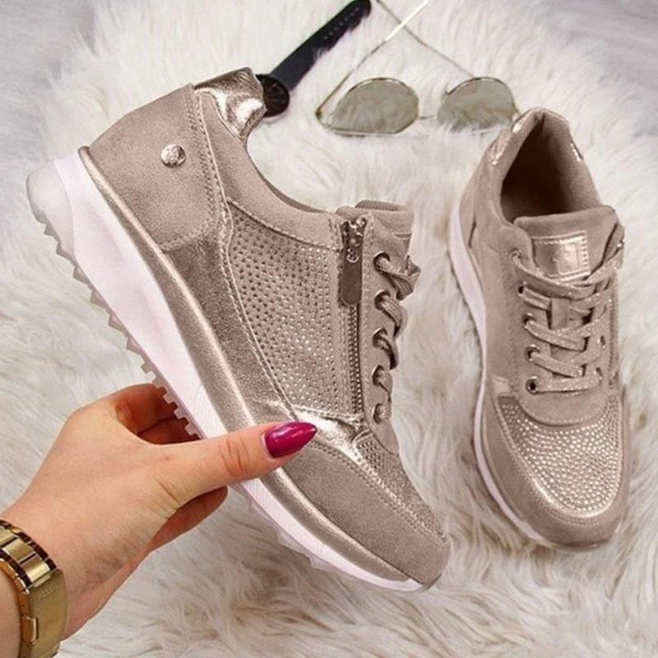 Dames Sneakers Met Ritsdetail En Brede Pasvorm detailfoto 6