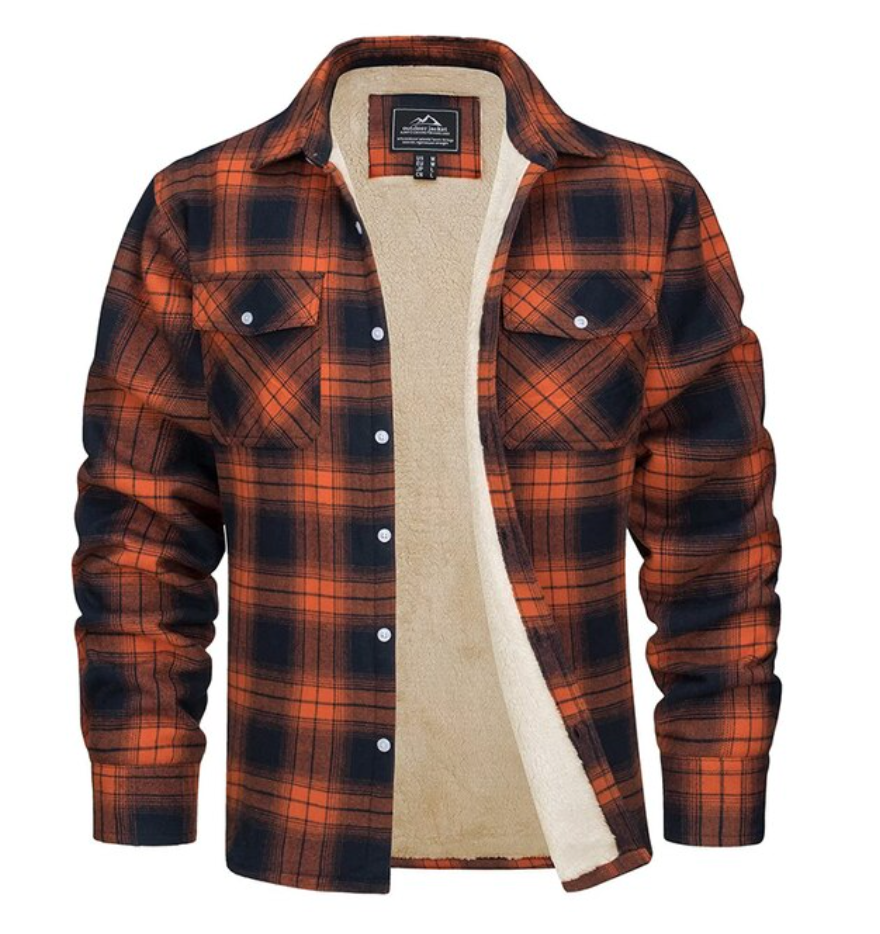 Anton Geruit Overshirt Fleece Gevoerd Heren