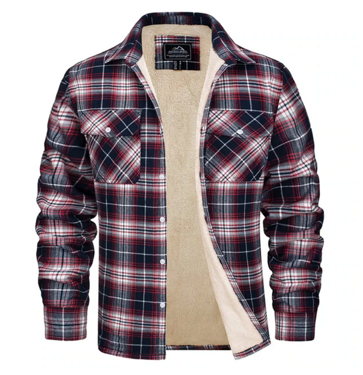 Anton Geruit Overshirt Fleece Gevoerd Heren