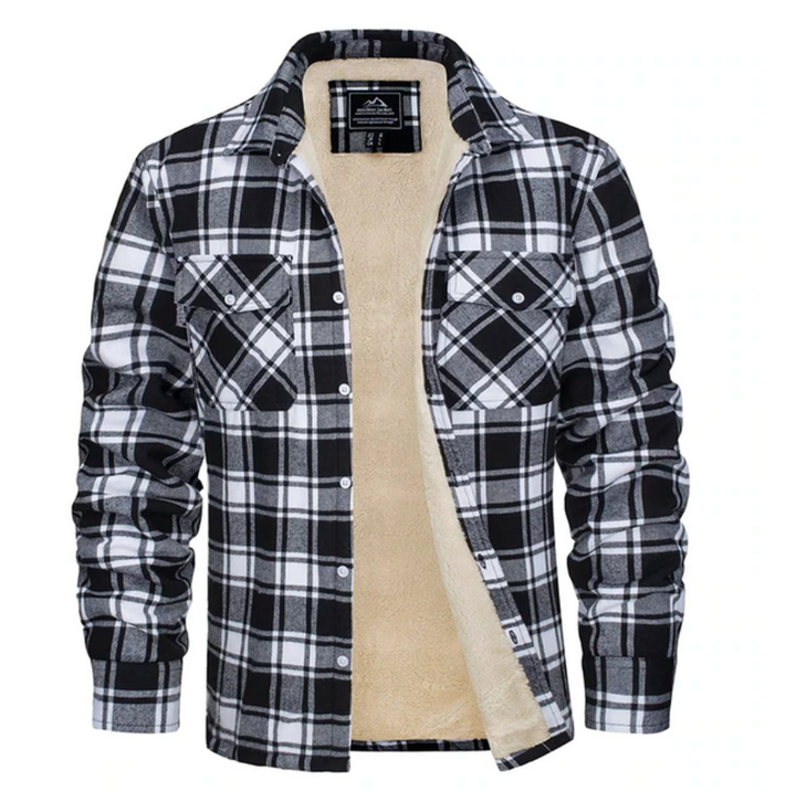 Anton Geruit Overshirt Fleece Gevoerd Heren