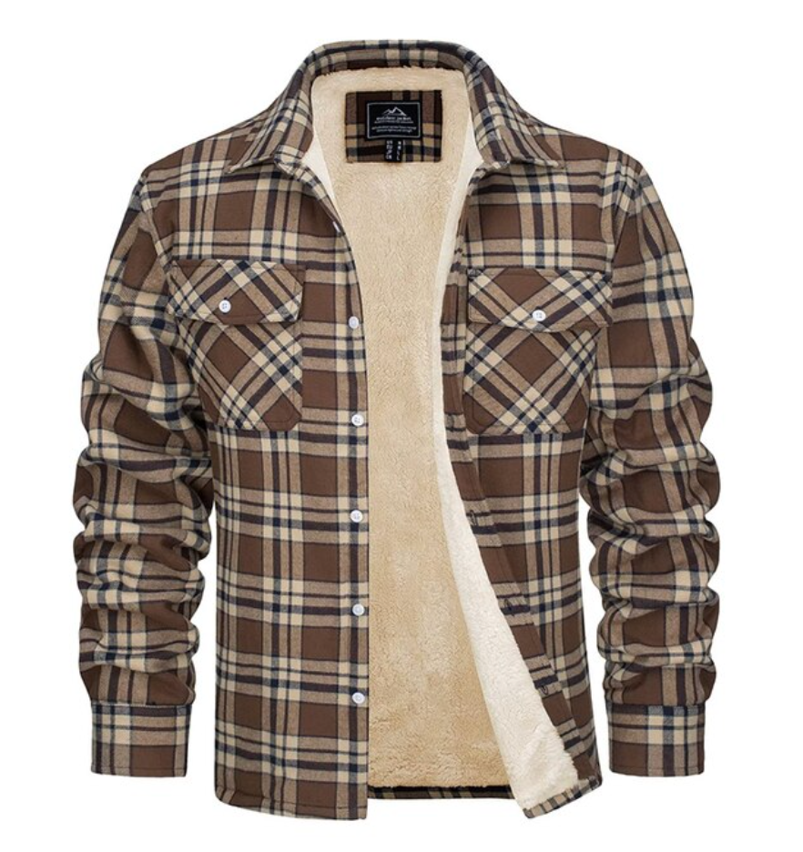 Anton Geruit Overshirt Fleece Gevoerd Heren
