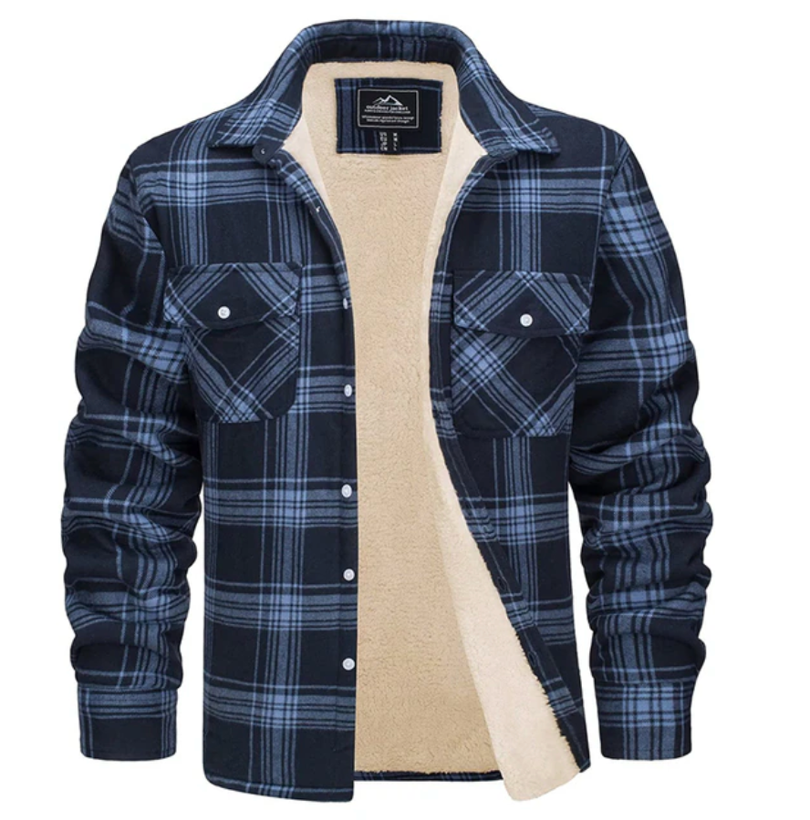 Anton Geruit Overshirt Fleece Gevoerd Heren