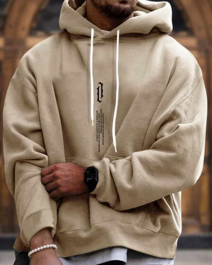 Heren hoodie met ruime pasvorm en buikzak - afbeelding 3