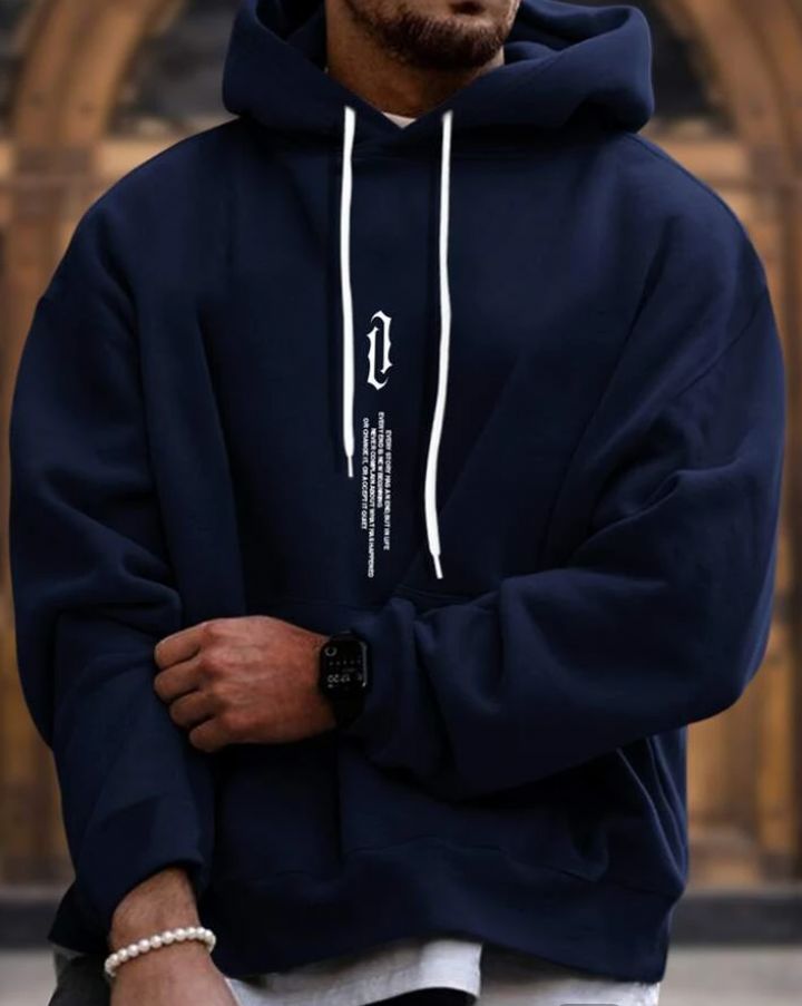 Heren hoodie met ruime pasvorm en buikzak - afbeelding 4