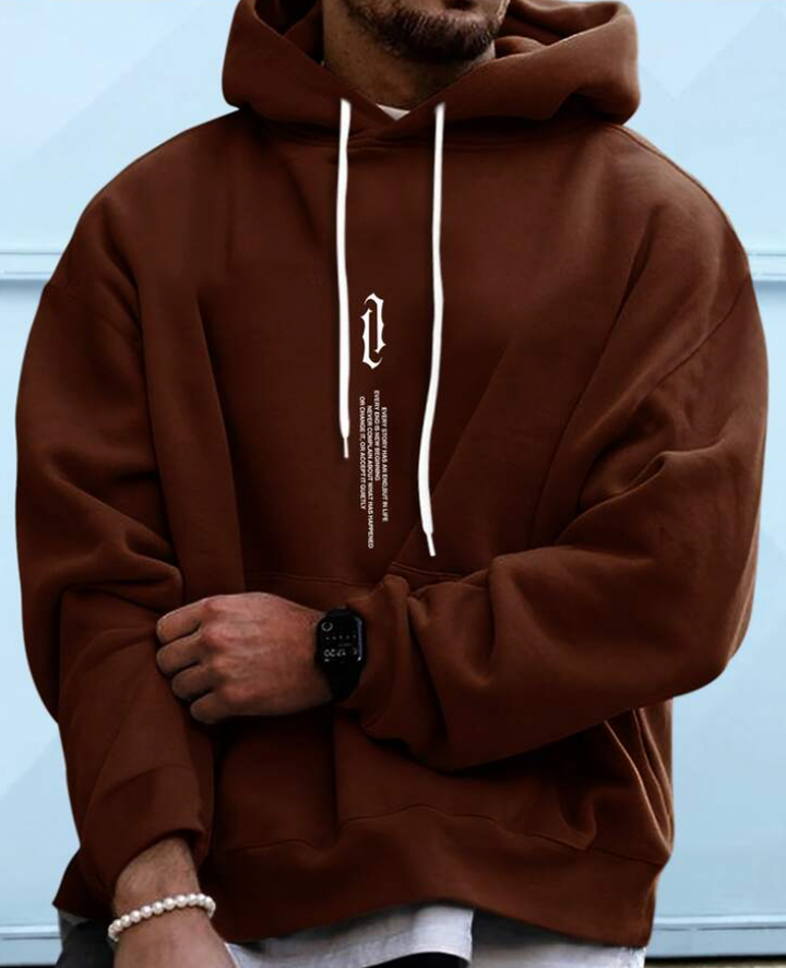 Heren hoodie met ruime pasvorm en buikzak - afbeelding 5
