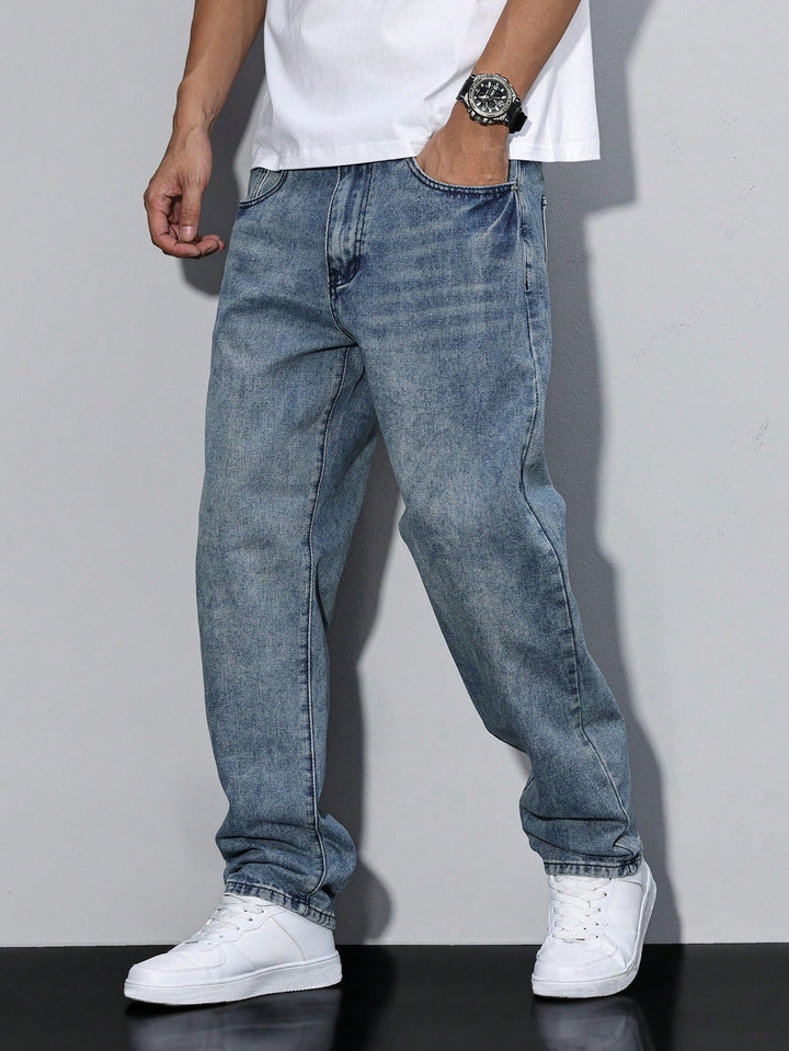 Heren Baggy Jeans Met Losse Pasvorm En Wijde Pijpen detailfoto 6