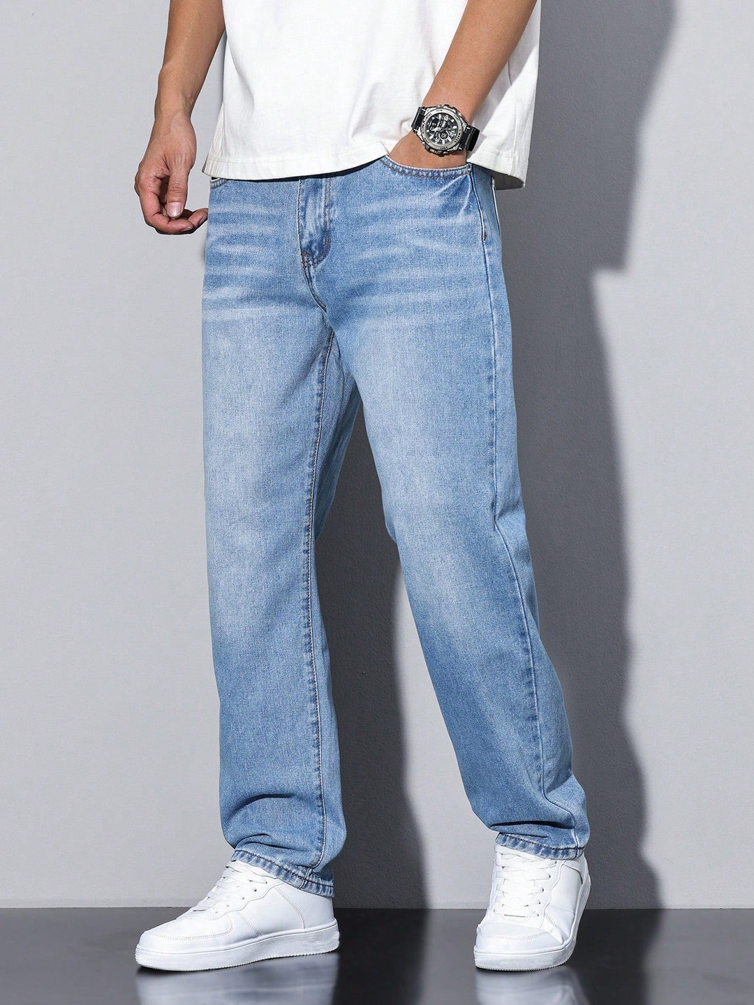 Heren Baggy Jeans Met Losse Pasvorm En Wijde Pijpen detailfoto 8
