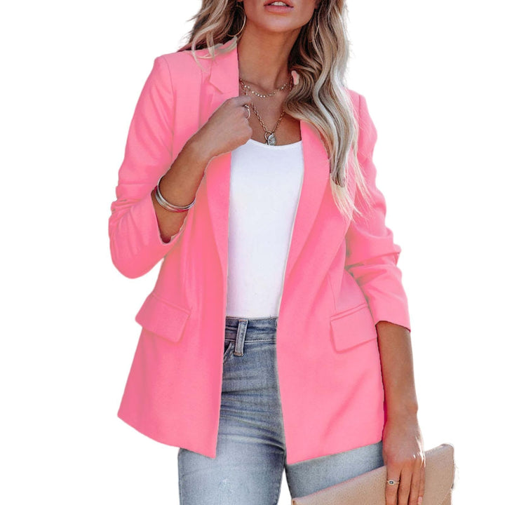 Dames getailleerde blazer met reverskraag in Roze
