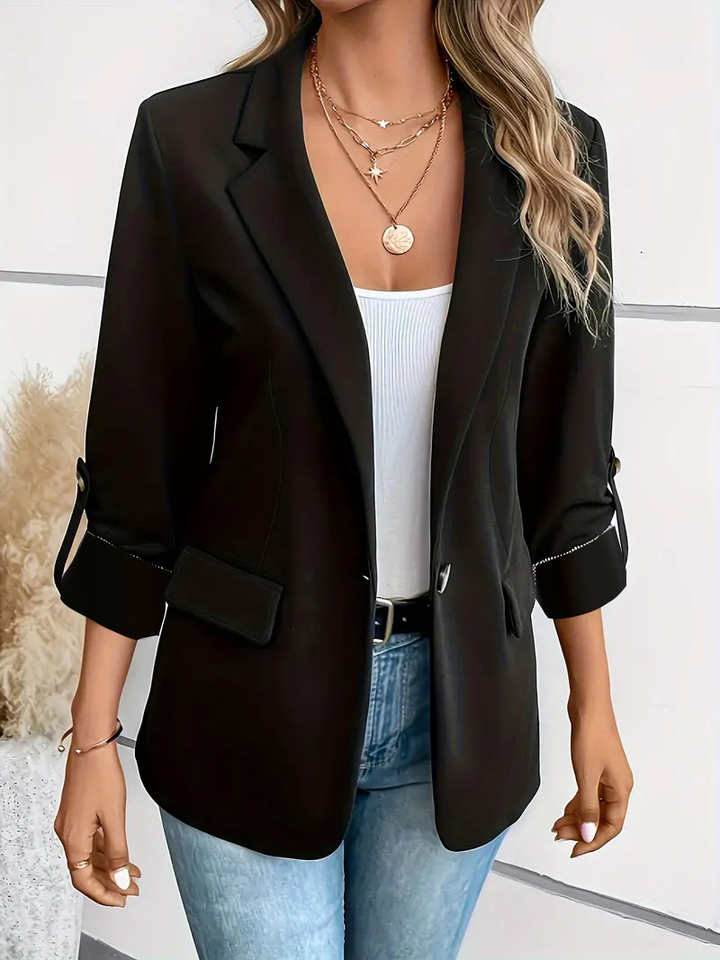 Dames blazer met reverskraag en getailleerde snit - afbeelding 7