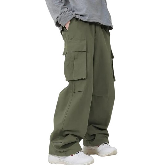 Heren Baggy Cargo Broek Klepzakken