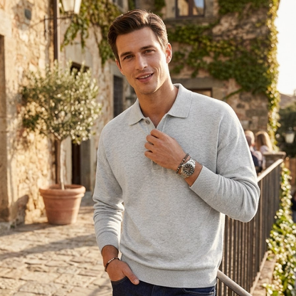 Casual Polo trui met lange mouwen voor heren Modehuis-Nederland
