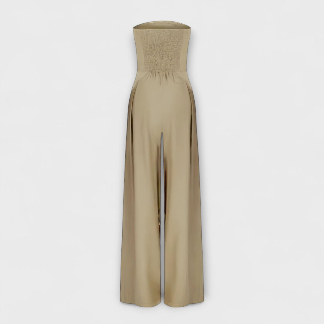 Dames strapless jumpsuit met aansluitende pasvorm 7