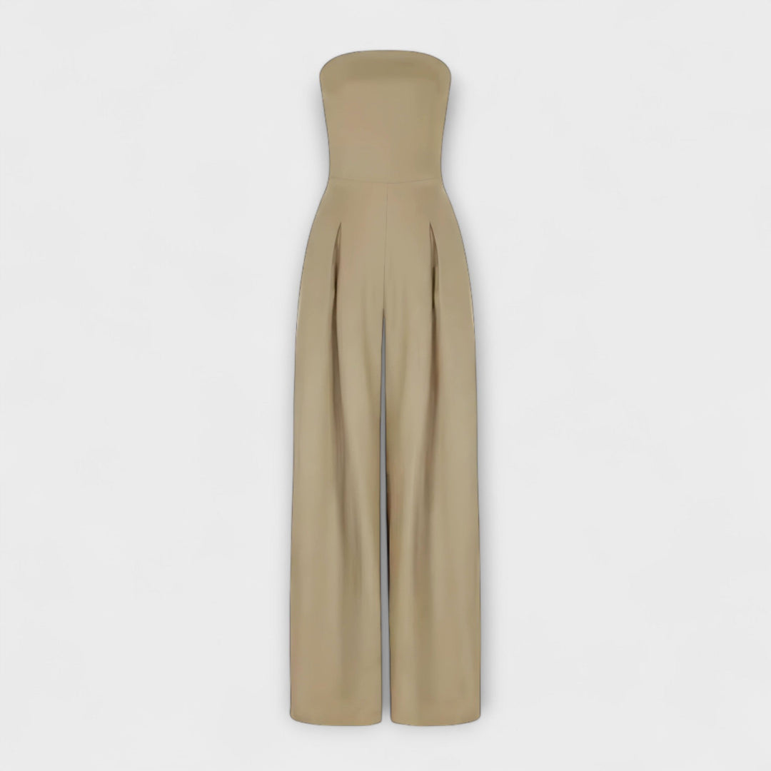 Dames strapless jumpsuit met aansluitende pasvorm 6