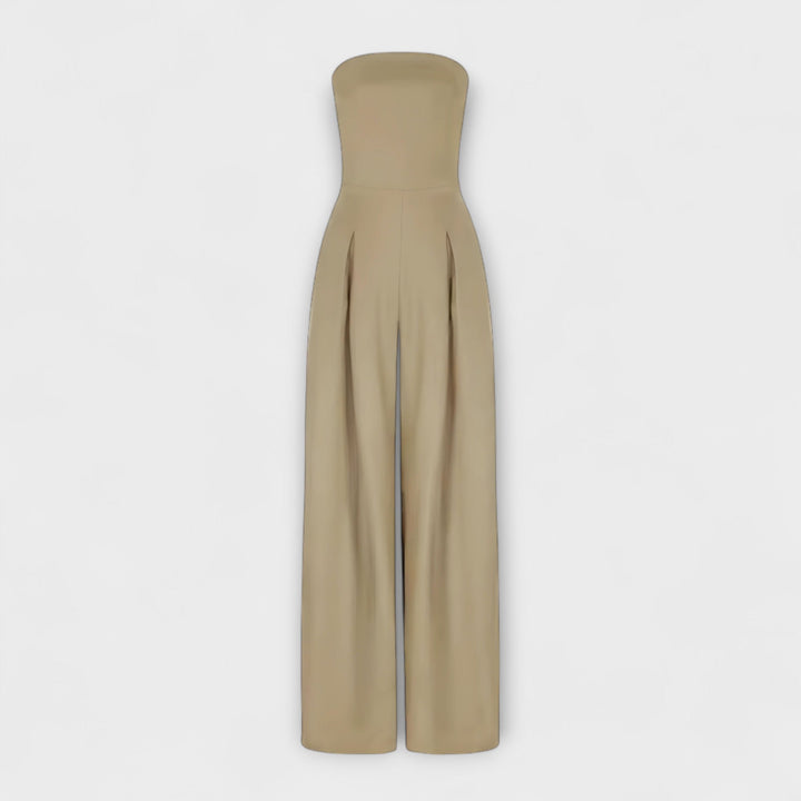 Dames strapless jumpsuit met aansluitende pasvorm 6