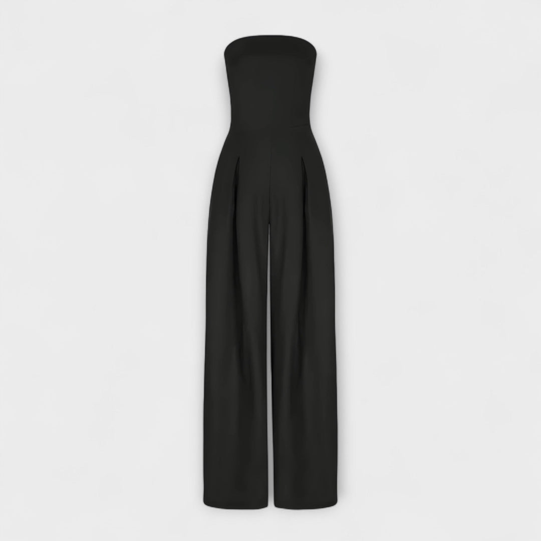 Dames strapless jumpsuit met aansluitende pasvorm 4