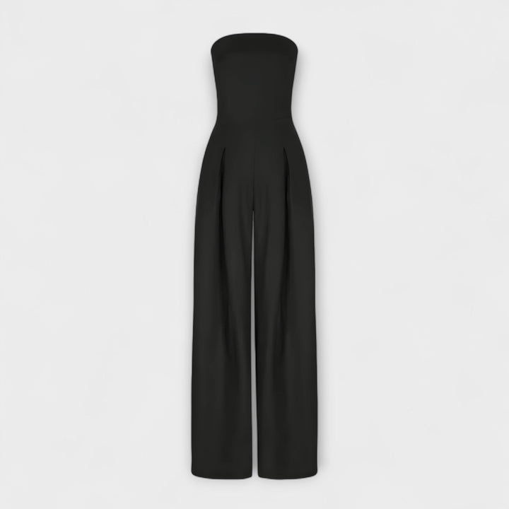 Dames strapless jumpsuit met aansluitende pasvorm 4