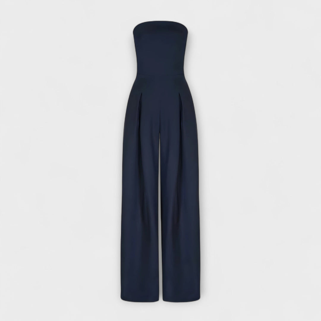 Dames strapless jumpsuit met aansluitende pasvorm 3