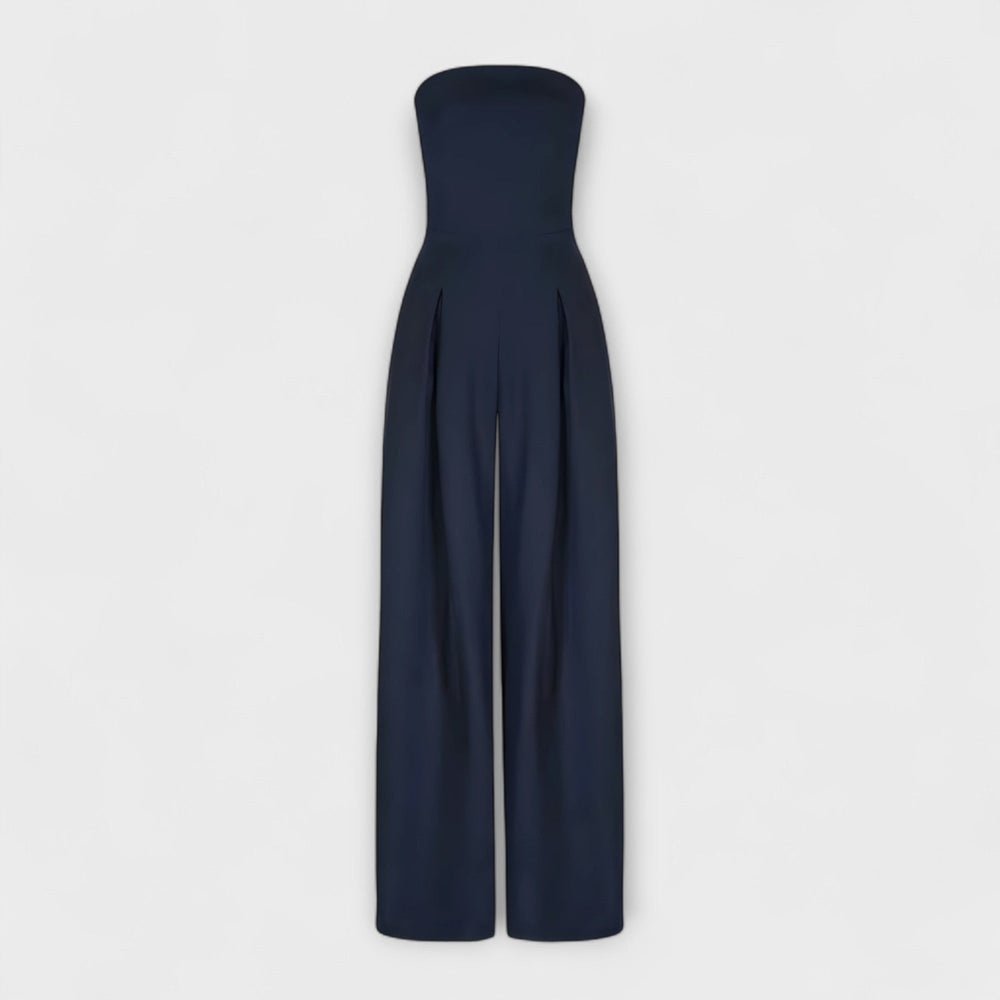 Dames strapless jumpsuit met aansluitende pasvorm 2