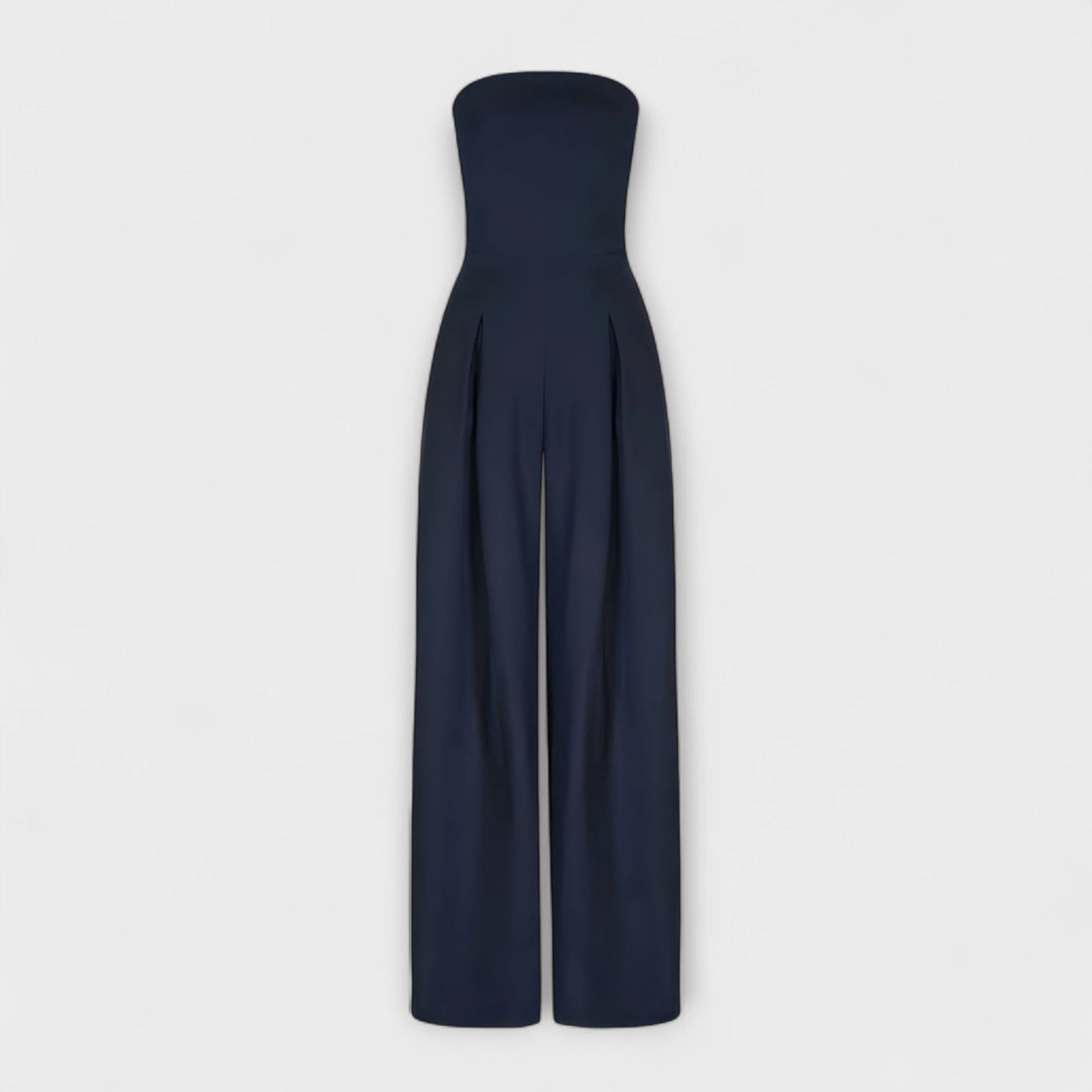Dames strapless jumpsuit met aansluitende pasvorm 2