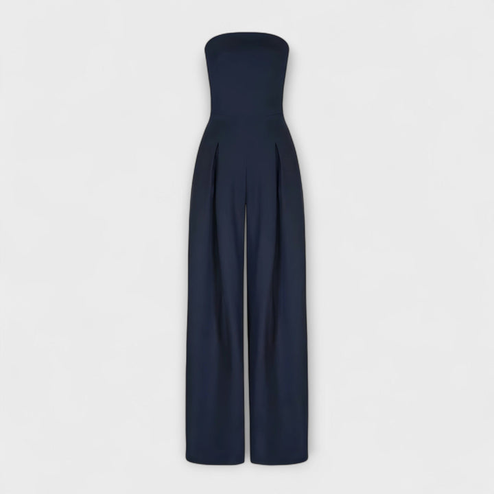 Dames strapless jumpsuit met aansluitende pasvorm 2